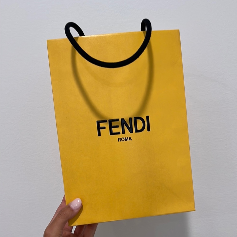 Fendi Yellow Shopping Bag